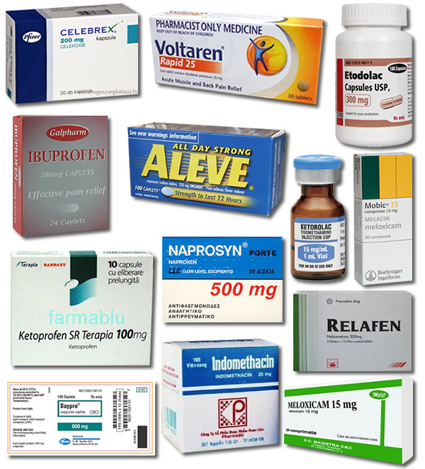 انواع گوناگون داروهای ضد التهاب